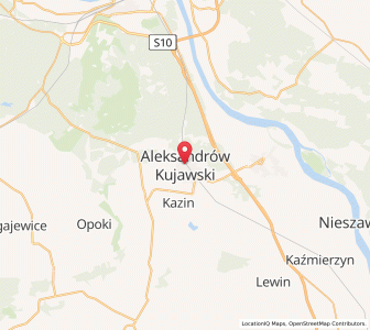 Mapa: Aleksandrów Kujawski, województwo kujawsko-pomorskie