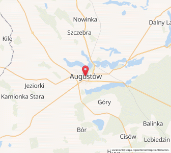 Mapa: Augustów, Województwo podlaskie
