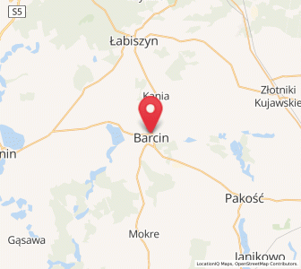 Mapa: Barcin, województwo kujawsko-pomorskie