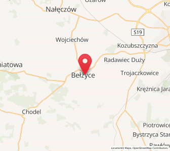 Mapa: Bełżyce, województwo lubelskie
