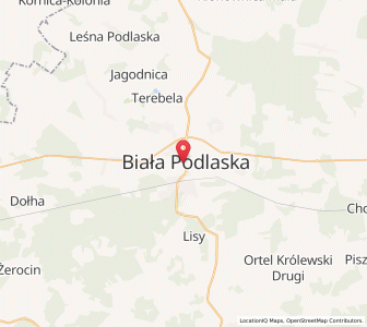 Mapa: Biała Podlaska, Województwo lubelskie
