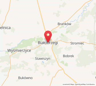 Mapa: Białobrzegi, województwo mazowieckie