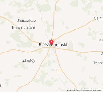 Mapa: Bielsk Podlaski, Województwo podlaskie