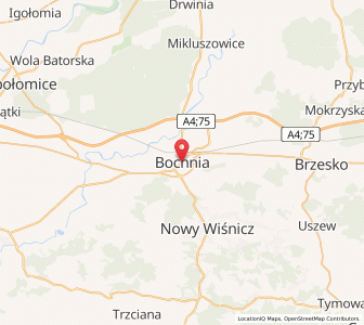 Mapa: Bochnia, Województwo małopolskie