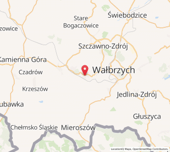 Mapa: Boguszów-Gorce, województwo dolnośląskie