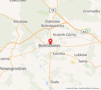 Mapa: Bolesławiec, Województwo dolnośląskie