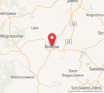 Mapa: Bolków, województwo dolnośląskie
