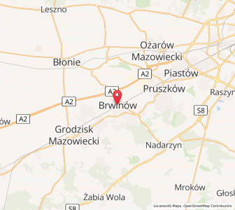 Mapa: Brwinów, województwo mazowieckie