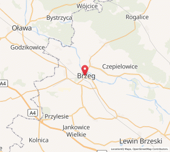 Mapa: Brzeg, Województwo opolskie