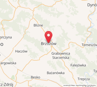 Mapa: Brzozów, województwo podkarpackie