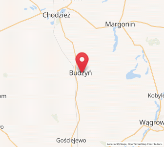 Mapa: Budzyń, województwo wielkopolskie