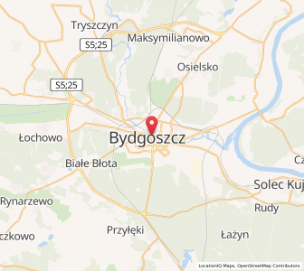 Mapa: Bydgoszcz, Województwo kujawsko-pomorskie