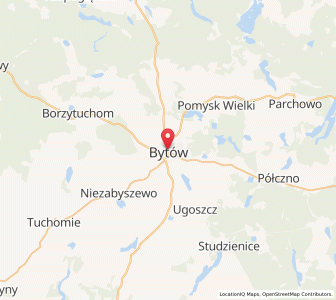 Mapa: Bytów, województwo pomorskie