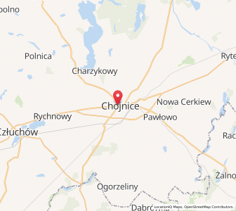 Mapa: Chojnice, Województwo pomorskie