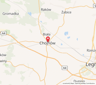 Mapa: Chojnów, województwo dolnośląskie