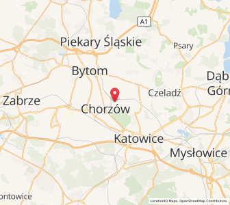 Mapa: Chorzów, Województwo śląskie