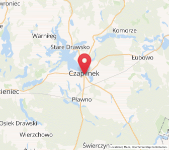 Mapa: Czaplinek, województwo zachodniopomorskie
