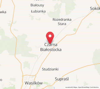 Mapa: Czarna Białostocka, województwo podlaskie