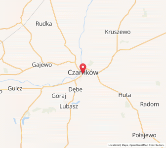 Mapa: Czarnków, województwo wielkopolskie