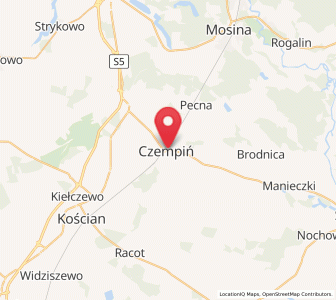 Mapa: Czempiń, województwo wielkopolskie
