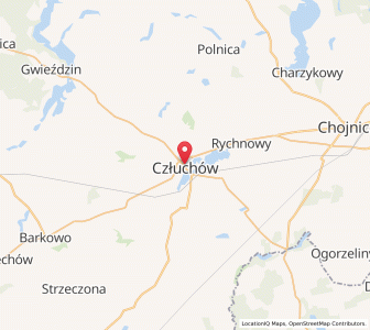 Mapa: Człuchów, województwo pomorskie