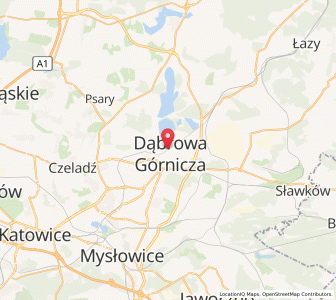Mapa: Dąbrowa Górnicza, Województwo śląskie