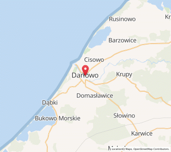 Mapa: Darłowo, województwo zachodniopomorskie