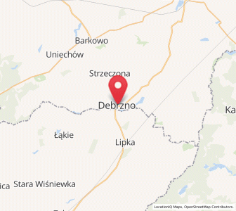 Mapa: Debrzno, województwo pomorskie