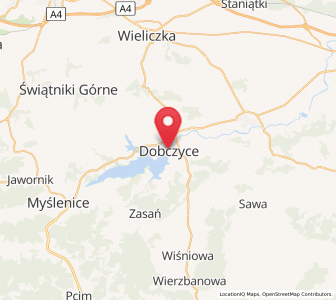 Mapa: Dobczyce, województwo małopolskie