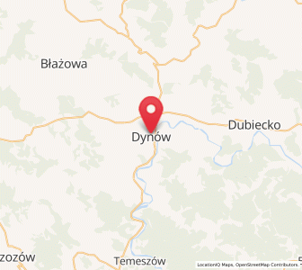 Mapa: Dynów, województwo podkarpackie
