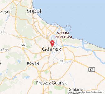 Mapa: Gdańsk, Województwo pomorskie