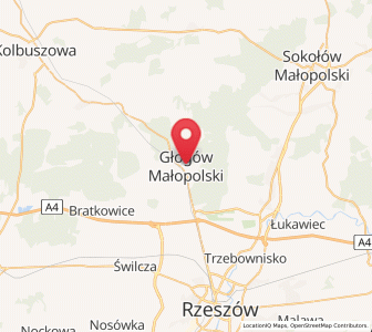 Mapa: Głogów Małopolski, województwo podkarpackie