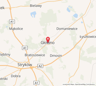 Mapa: Głowno, województwo łódzkie