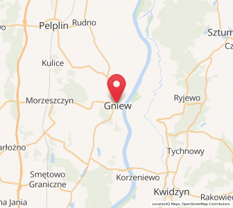 Mapa: Gniew, województwo pomorskie