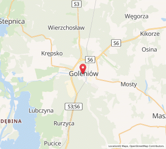 Mapa: Goleniów, Województwo zachodniopomorskie