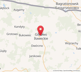 Mapa: Górowo Iławeckie, województwo warmińsko-mazurskie