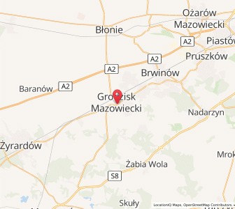Mapa: Grodzisk Mazowiecki, Województwo mazowieckie