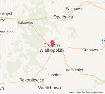 Mapa: Grodzisk Wielkopolski, województwo wielkopolskie