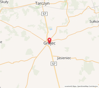 Mapa: Grójec, województwo mazowieckie