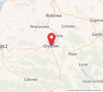 Mapa: Grybów, województwo małopolskie