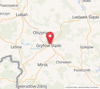 Mapa: Gryfów Śląski, województwo dolnośląskie
