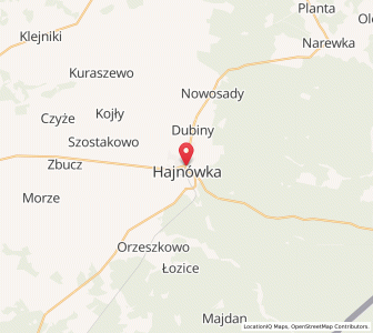 Mapa: Hajnówka, Województwo podlaskie