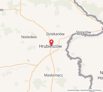 Mapa: Hrubieszów, województwo lubelskie