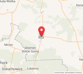 Mapa: Iłża, województwo mazowieckie