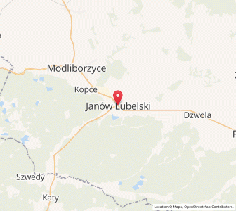 Mapa: Janów Lubelski, województwo lubelskie