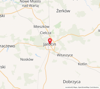 Mapa: Jarocin, Województwo wielkopolskie