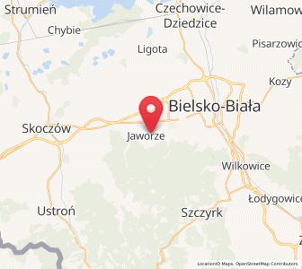 Mapa: Jaworze, województwo śląskie