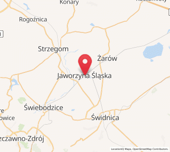 Mapa: Jaworzyna Śląska, województwo dolnośląskie