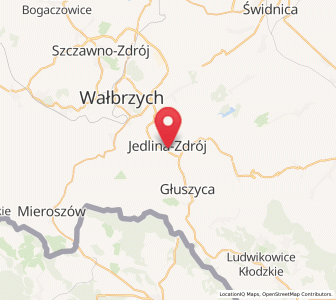 Mapa: Jedlina-Zdrój, województwo dolnośląskie