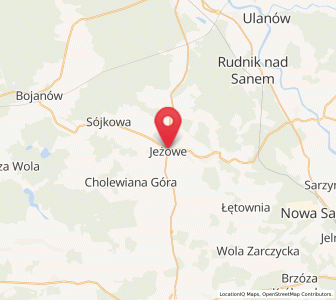 Mapa: Jeżowe, województwo podkarpackie